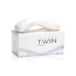 Azzaro Twin Women Eau de Toilette 80ml in a unique curved white bottle with a matching white retail box.