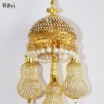 Nitya White Pearl Gold Bridal Kalira - Image 2