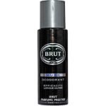 Brut Musk Deodorant Spray 200ml for Men in a sleek black aerosol can with a silver