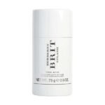 Burberry Brit for Him Deodorant Stick 75g in a sleek white twist-up container with minimalist Burberry branding.