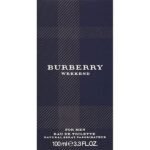 Burberry Weekend for Men Eau de Toilette 100ml in a classic Burberry check-pattern navy retail box.