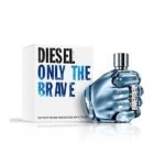 Diesel Only The Brave Eau de Toilette for Men 125ml in the iconic blue fist-shaped bottle with a white branded retail box.