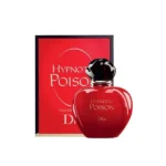 Dior Hypnotic Poison Eau de Toilette for Women in a deep red apple-shaped bottle with a matching red retail box.