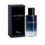 Dior Sauvage Eau de Toilette for Men in a deep blue gradient glass bottle with a matching black retail box.