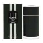 Dunhill Icon Racing Eau De Parfum Green 100ml for Men in a premium dark green textured bottle with luxury green packaging. A long-lasting masculine fragrance featuring citrus, aromatic herbs, spices, vetiver, and woody notes.