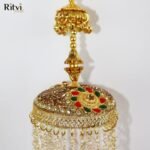 Flower Ruby Green Gold Bridal Kalira - Image 2
