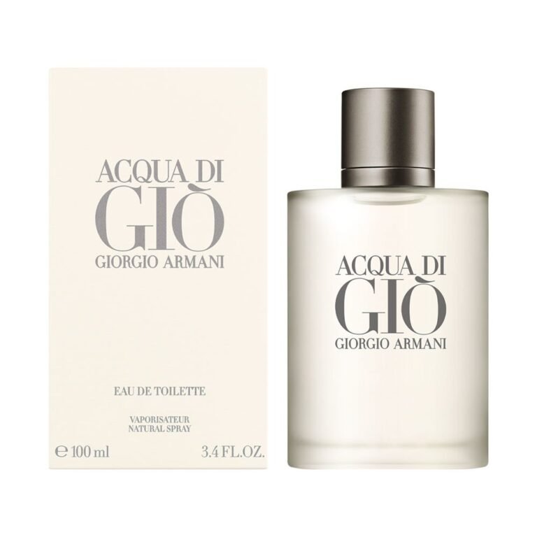 Giorgio Armani Acqua di Giò Eau de Toilette for Men 100ml, a classic aquatic fragrance in an elegant frosted glass bottle.