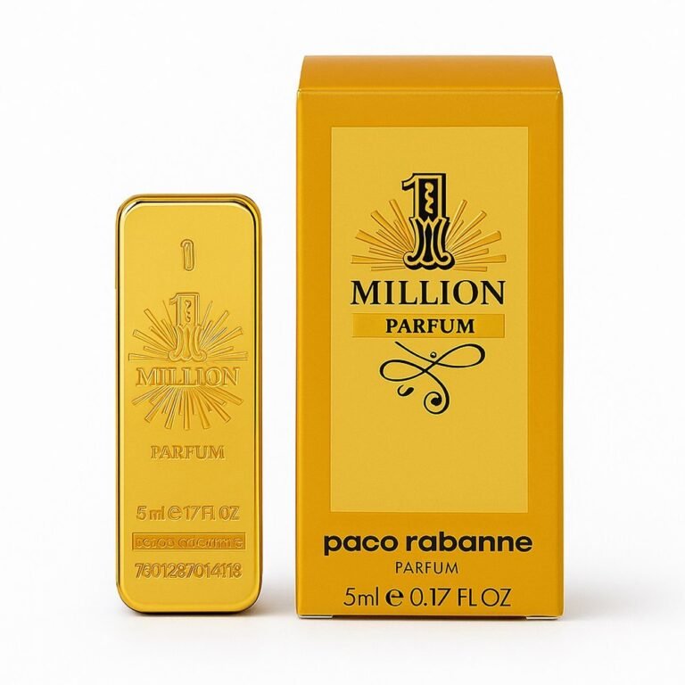 Paco Rabanne 1 Million Parfum 5ml gold mini perfume bottle with matching box