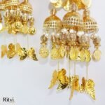 Ritvi Butterfly Gold Plated Heavy Bridal Layered Kalira - Image 2