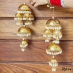 Ritvi Gold Plated Heavy Bridal Layered Kalira - Image 3