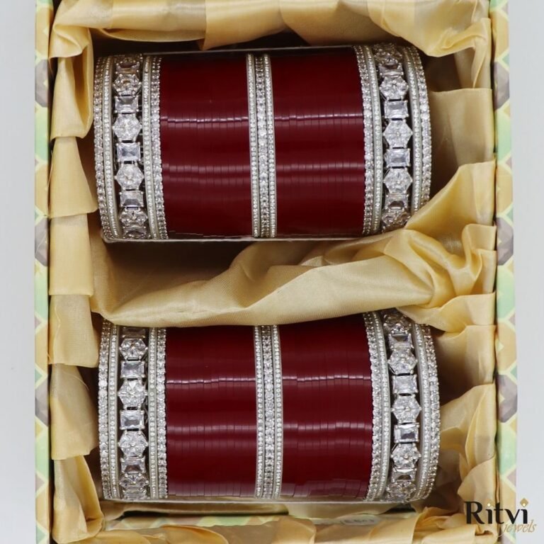 Ritvi Kashi AD Silver Bridal Chura