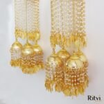 Ritvi Pearl Beaded Gold Plated Bridal Kalira - Image 3
