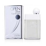 Roger & Gallet Open White Eau de Toilette 100ml bottle with matching white and silver perfume box on a white background.