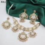 Vamika polki beaded necklace set