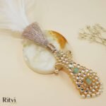 Harshit Gold Finished Pearl Kundan Kalgi - Image 4