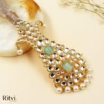 Harshit Gold Finished Pearl Kundan Kalgi - Image 2