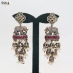 Myra Ruby Elephant Earrings