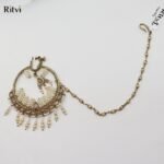 Ritvi Sarina Bridal Kundan Nose Ring/Nath