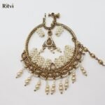 Ritvi Sarina Bridal Kundan Nose Ring/Nath - Image 2