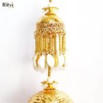 Sea Shell Beaded Gold Plated Bridal Kalira - Image 2