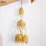Sea Shell Beaded Gold Plated Bridal Kalira - Image 4