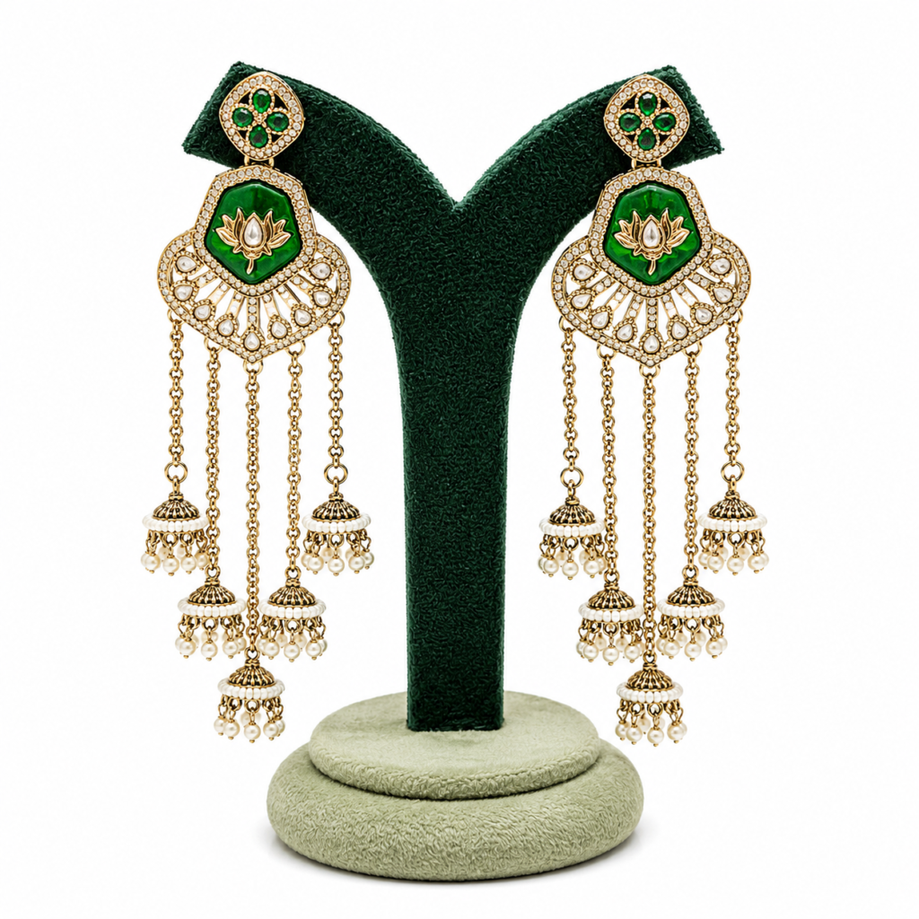 Adhya Long Kashmiri Earrings